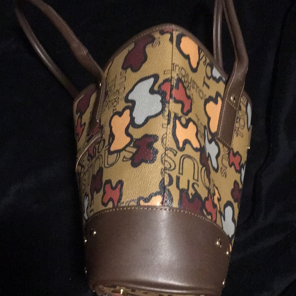 Tous medium size brown tan gray yellow hand bag - Picture 13 of 16